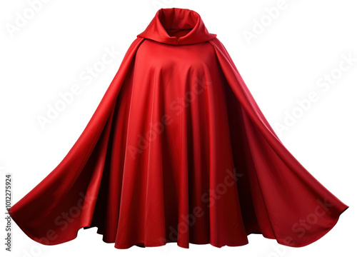 PNG Suoerhero red cape dress gown white background.