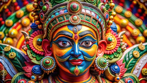 Wallpaper Mural Intricate Ahsura Design with Vibrant Colors and Geometric Patterns for Decorative Purposes Torontodigital.ca