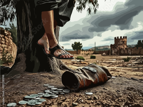Gospel Images from the Bible NT - Judas hangs himself