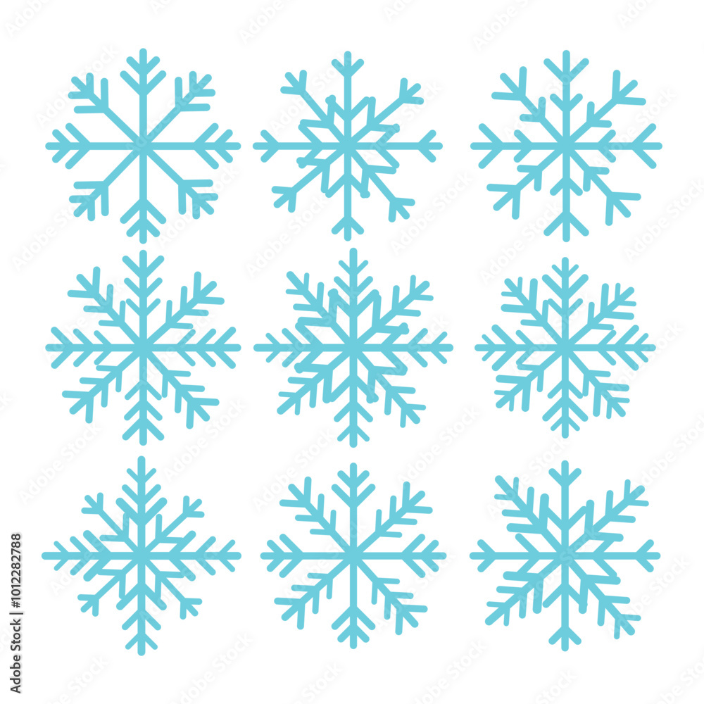Snowflake icon isolated on a white background. Vector illustration. Snowflake icon isolated on a white background. Vector illustration.