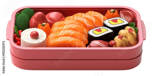 PNG Bento Japanese lunch sushi. photo