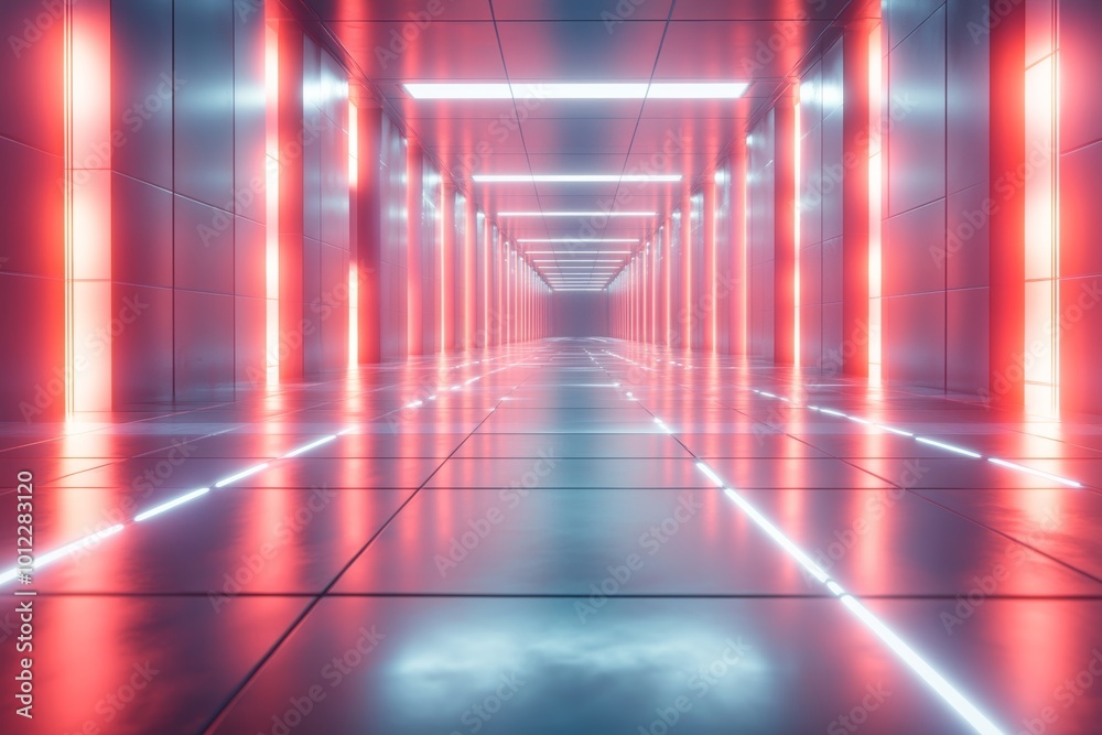 A grid with clean white lines, creating a futuristic and technologically advanced atmosphere. Generative AI A grid with clean white lines, creating a futuristic and technologically advanced atmosphere. Generative AI