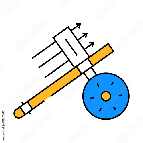 hwacha ancient weapon line icon vector. hwacha ancient weapon sign. isolated symbol illustration