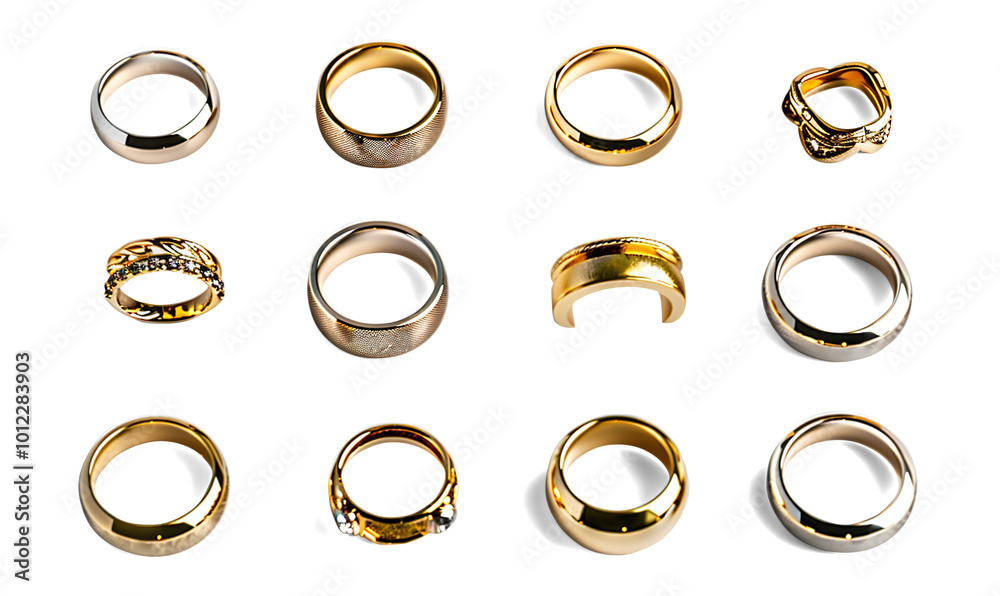 various gorgeous rose gold diamond engagement rings on a transparent background various gorgeous rose gold diamond engagement rings on a transparent background