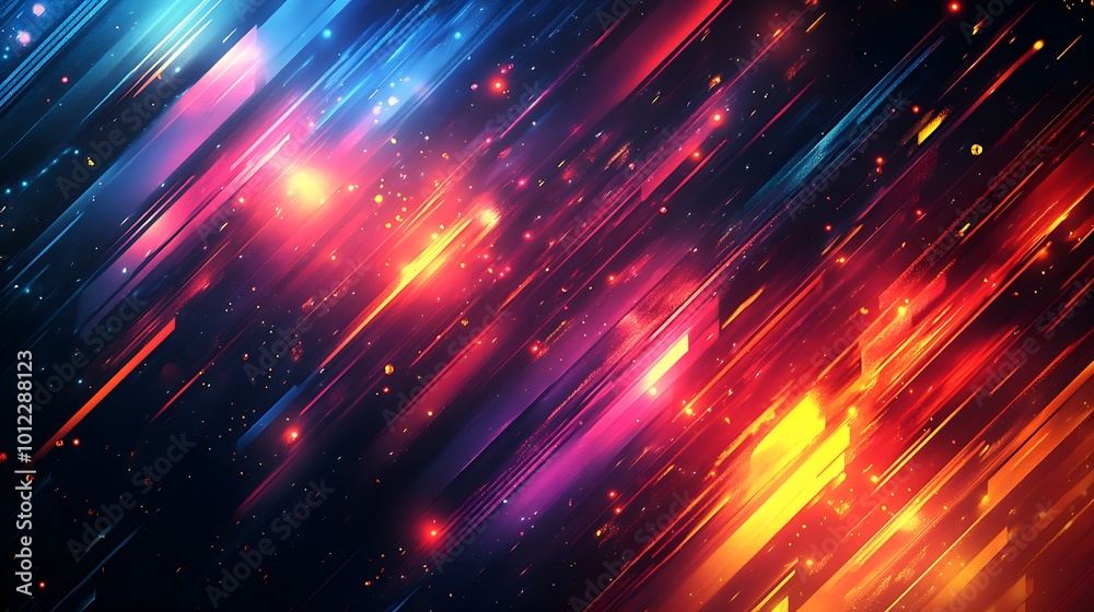 Dynamic bold colors blending with high tech design and energetic patterns background Dynamic bold colors blending with high tech design and energetic patterns background