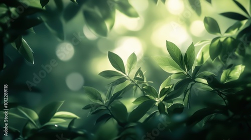 Wallpaper Mural green leaves background Torontodigital.ca