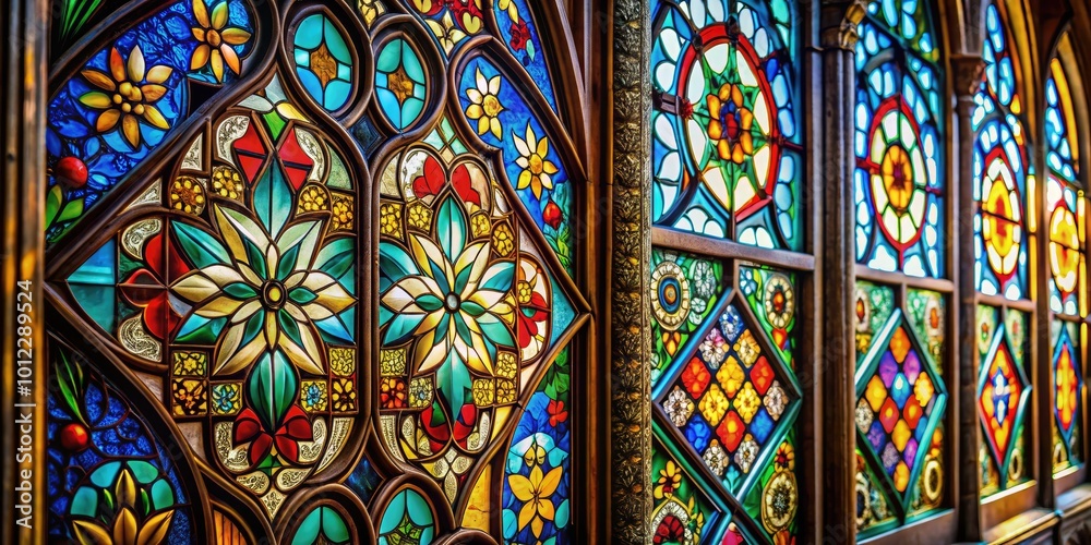 Intricate Victorian Stained Glass Window Patterns in Vibrant Colors and Detailed Designs Intricate Victorian Stained Glass Window Patterns in Vibrant Colors and Detailed Designs