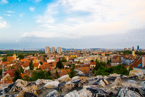 View from the Serbian Tower Gardos in Zemun near Belgrade