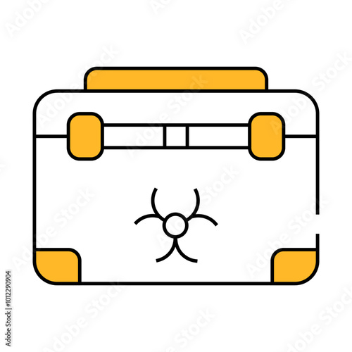 disposal box for biomaterials, needles and syringes line icon vector. disposal box for biomaterials, needles and syringes sign. isolated symbol illustration