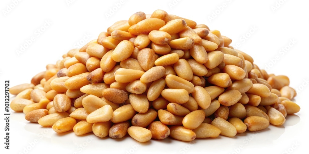 Isolated Pine Nuts on White Background Perfect for Culinary Uses, Health Food and Natural Snacks Isolated Pine Nuts on White Background Perfect for Culinary Uses, Health Food and Natural Snacks