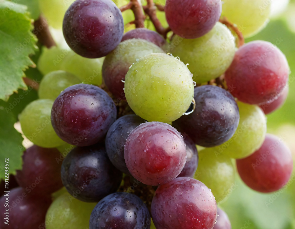 red and green grapes
