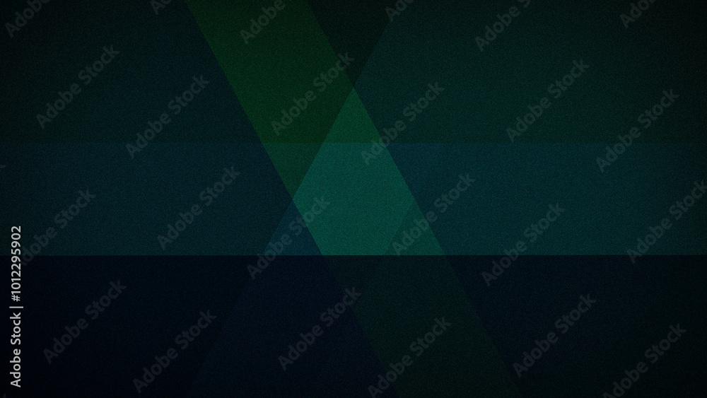 Obraz premium A deep geometric gradient combining dark shades of green and blue, enhanced by a grainy texture. Ideal for 4K backgrounds, banners, and sleek modern designs
