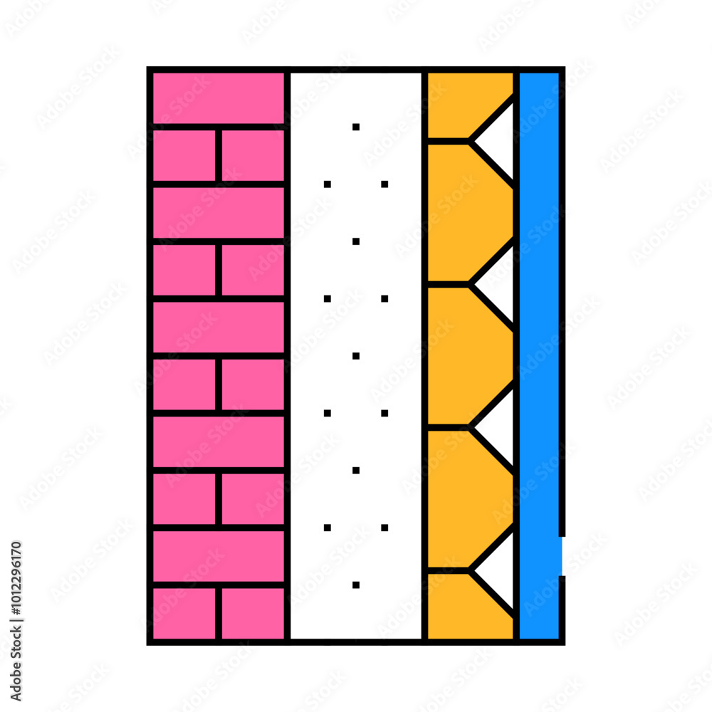 Obraz premium wall layers line icon vector. wall layers sign. isolated symbol illustration