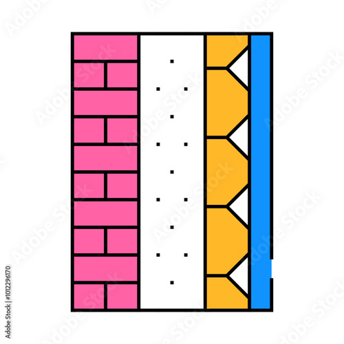 wall layers line icon vector. wall layers sign. isolated symbol illustration