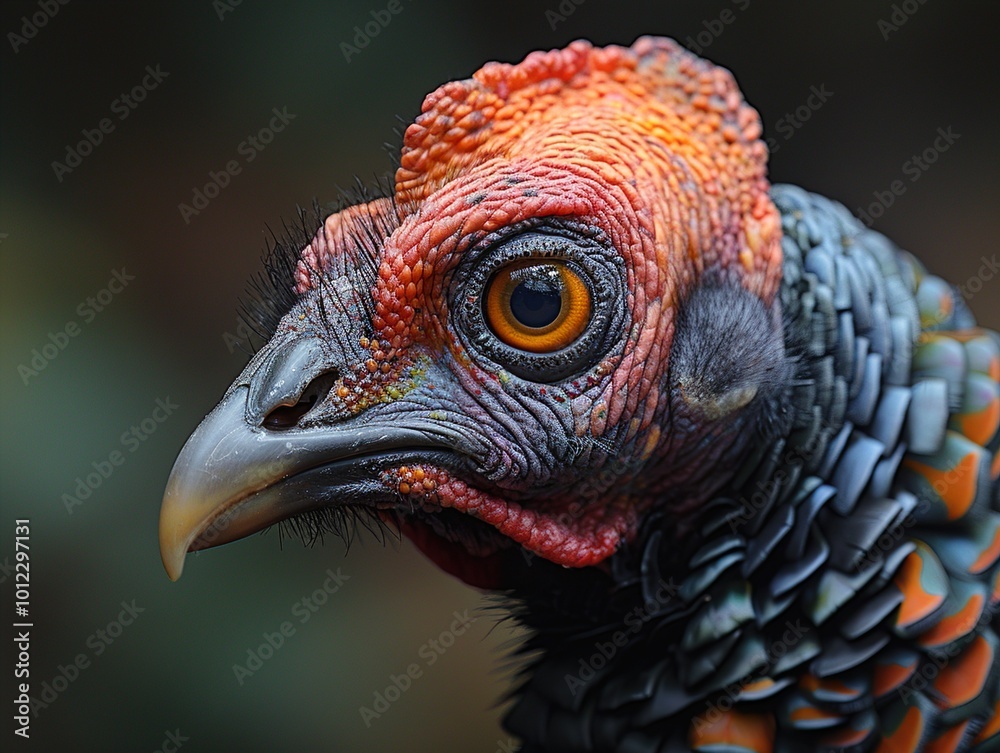 Close-Up Portrait of a Vibrant Bird with Striking Feathers Close-Up Portrait of a Vibrant Bird with Striking Feathers