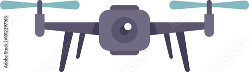 Modern drone hovering and capturing aerial footage with its high quality camera