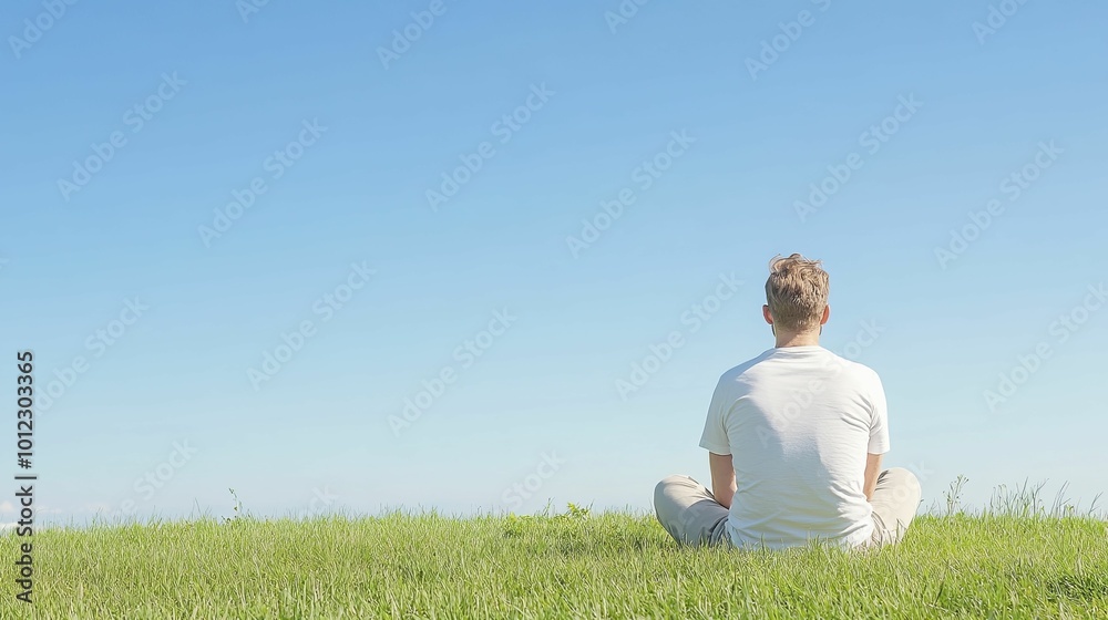 Artist sketching a beautiful outdoor scene with a variety of colors, sitting on a grassy hill under a clear blue sky, encapsulating the essence of outdoor photography Artist sketching a beautiful outdoor scene with a variety of colors, sitting on a grassy hill under a clear blue sky, encapsulating the essence of outdoor photography