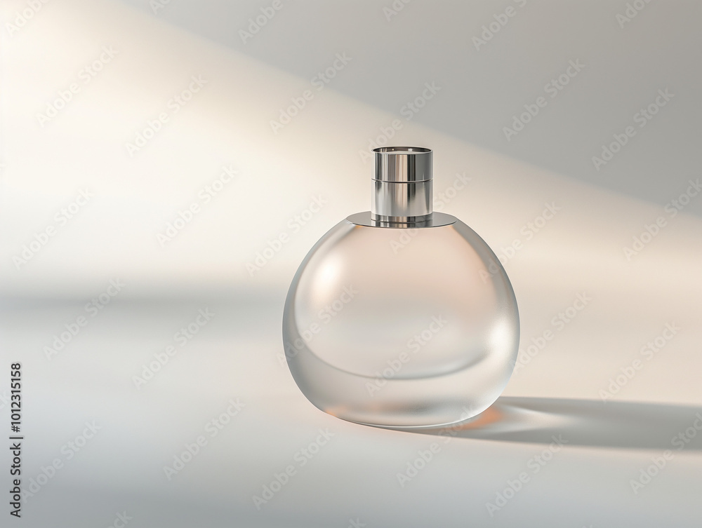 Elegance in Simplicity: Minimalist Perfume Bottle, Frosted Glass with Silver Cap Elegance in Simplicity: Minimalist Perfume Bottle, Frosted Glass with Silver Cap