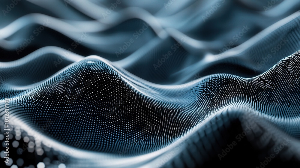 Abstract Dark Waves with Dots and Patterns Abstract Dark Waves with Dots and Patterns