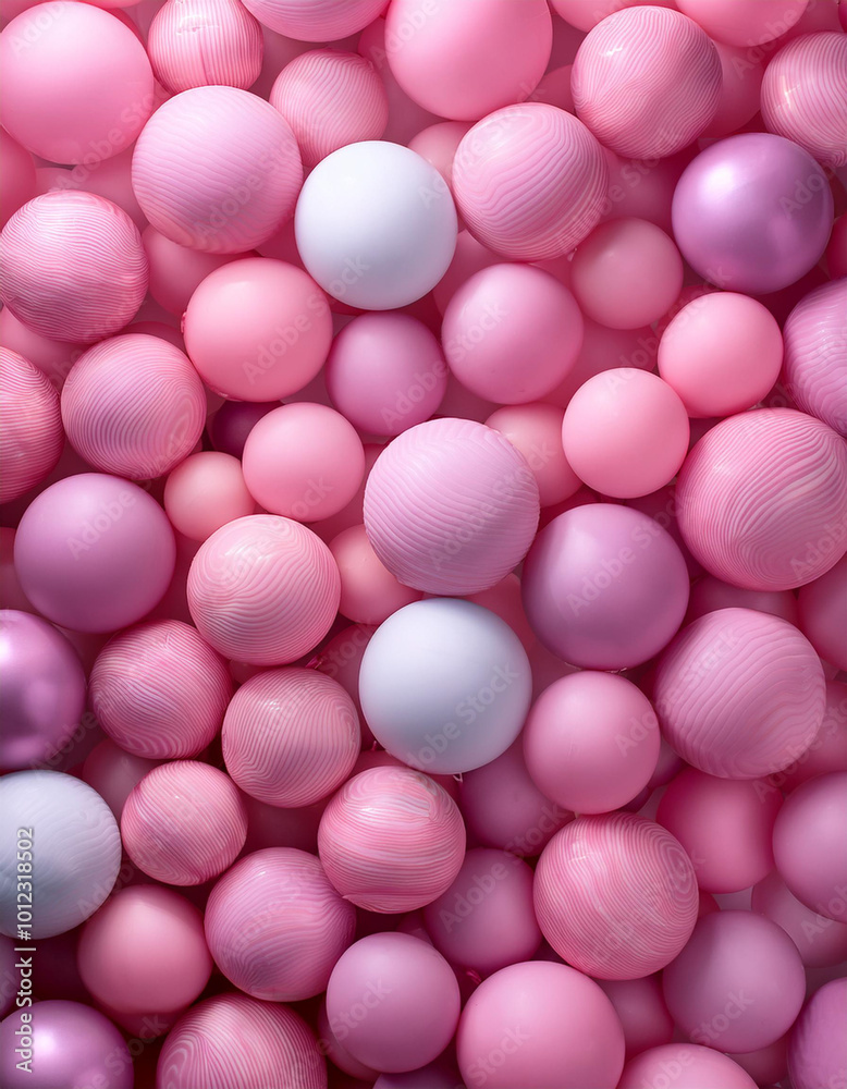 Many pink gradient random bright soft balls background. pink balls background for kids zone or children's playroom. Huge pile of pink balls in different sizes Many pink gradient random bright soft balls background. pink balls background for kids zone or children's playroom. Huge pile of pink balls in different sizes