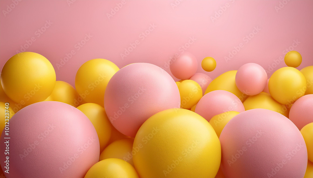 custom made wallpaper toronto digitalPink and yellow gradient random shiny soft ball backgrounds. Ball background for children's area or children's playroom. Huge pile of pink and yellow balls of different sizes.