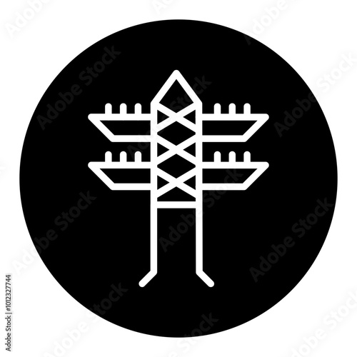 Electric Tower Vector Icons