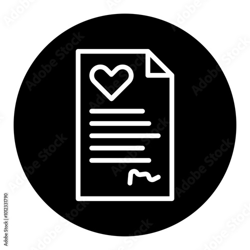 Wedding Certificate Vector Icons
