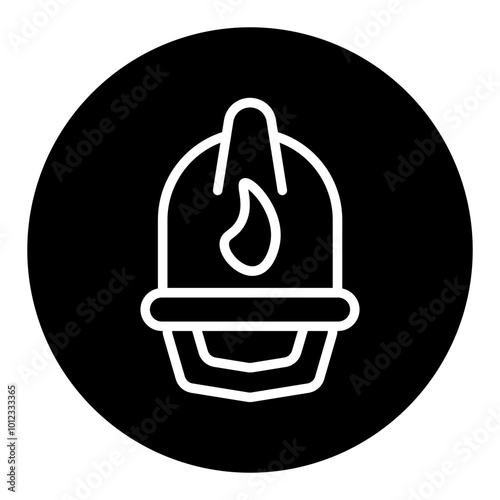 Firefighter Helmet Vector Icons
