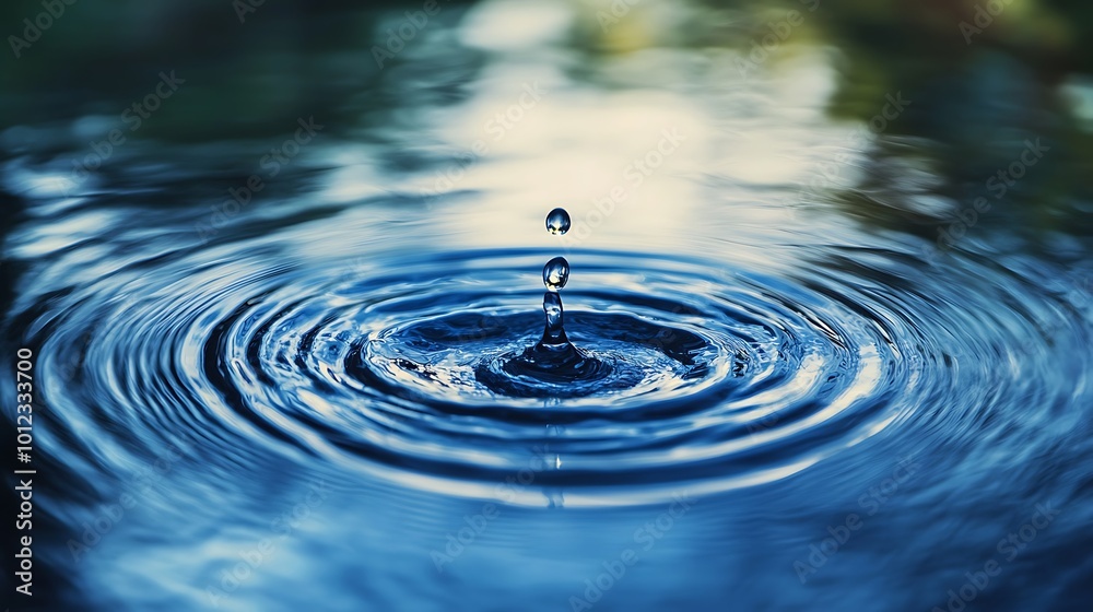 A smooth, flowing ripples on a water surface with a large, clear area for text