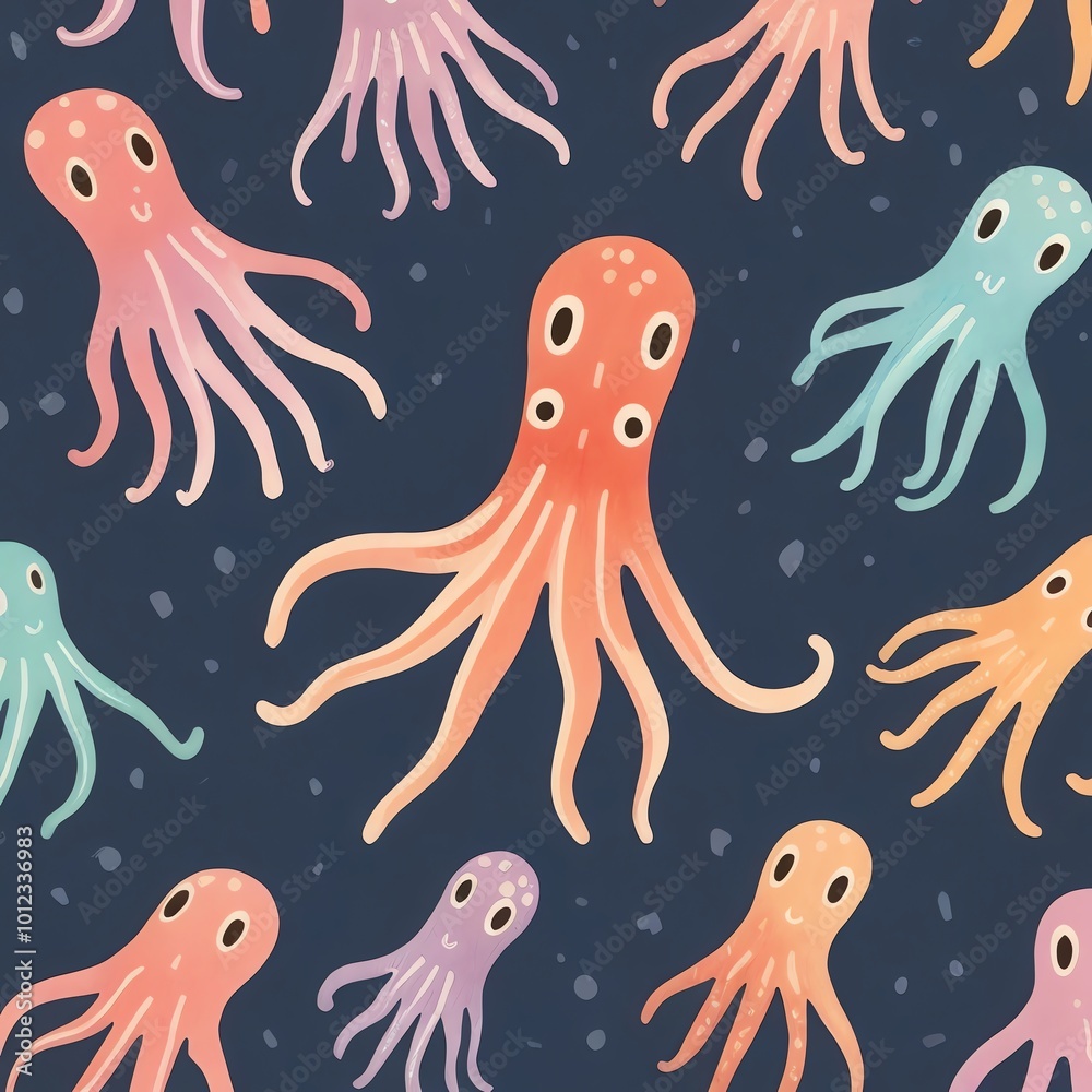 Colorful Octopus Illustration Colorful Octopus Illustration