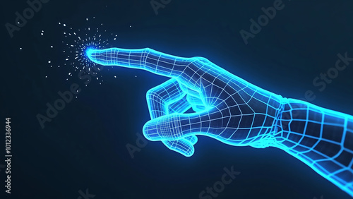 3D Wireframe Model of Human Hand
