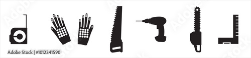 Renovation and repair tools icons. Renovation and repair tool icon set vector illustration