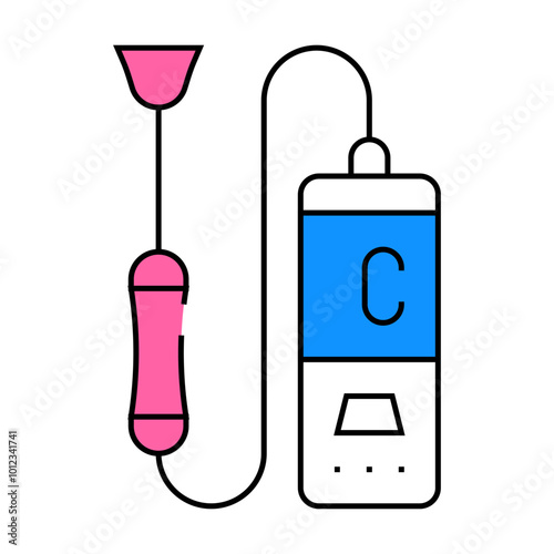 contact thermometer line icon vector. contact thermometer sign. isolated symbol illustration