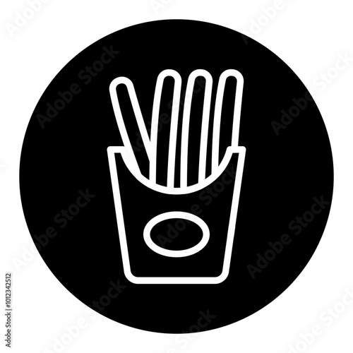 French Fries Vector Icons