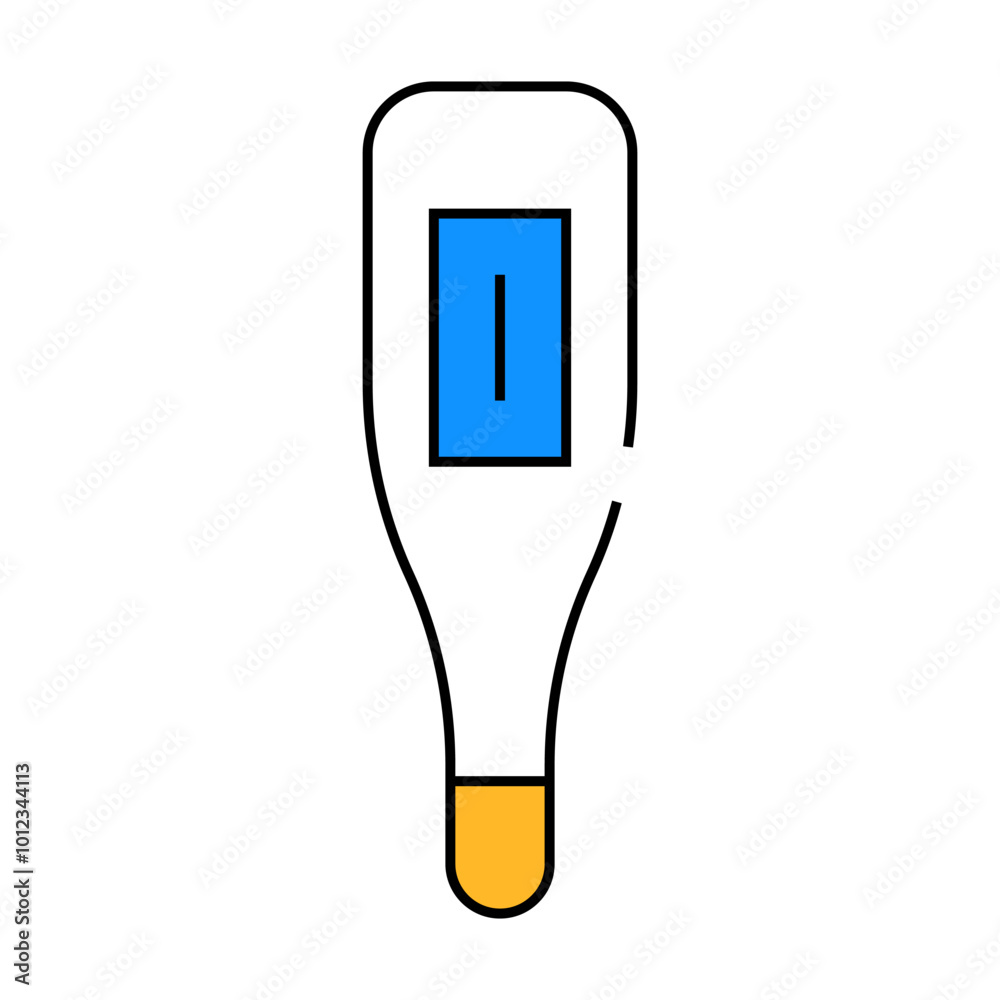 electronic medical thermometer line icon vector. electronic medical thermometer sign. isolated symbol illustration electronic medical thermometer line icon vector. electronic medical thermometer sign. isolated symbol illustration