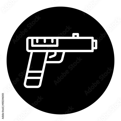 Police Gun Vector Icons
