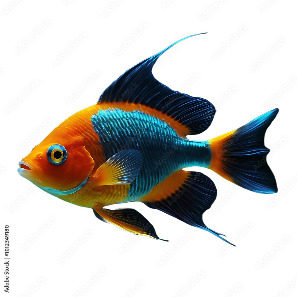 Isolated Tropical Fish on Transparent Background Isolated Tropical Fish on Transparent Background