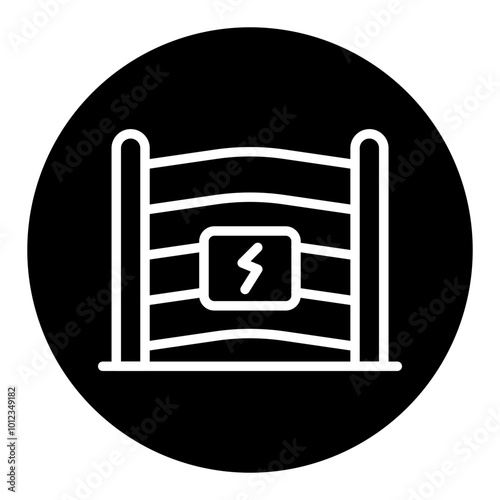 Electric Fence Vector Icons