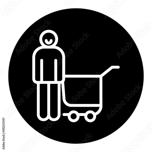 Excited Shoppers Vector Icons