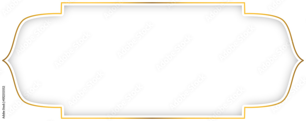 White and gold luxury islamic border frame with shadow White and gold luxury islamic border frame with shadow