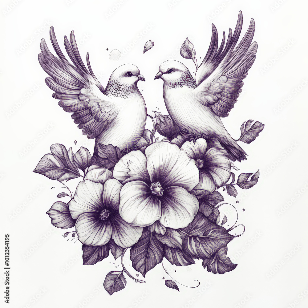 Fototapeta premium bird, vector, wing, eagle, illustration, flying, wings, feather, animal, dove, silhouette, pigeon, angel, tattoo, design, nature, fly, art, black, symbol, birds, peace, tribal, freedom, love