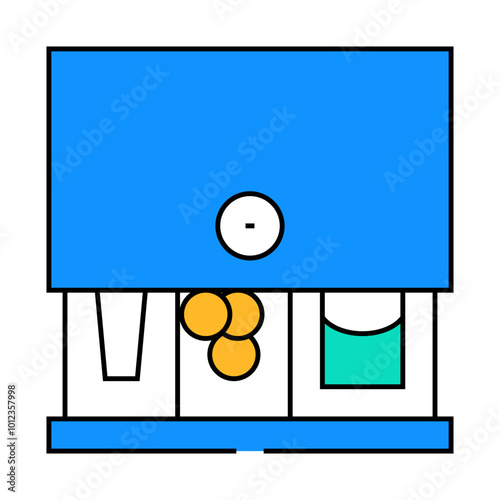 cash drawer line icon vector. cash drawer sign. isolated symbol illustration