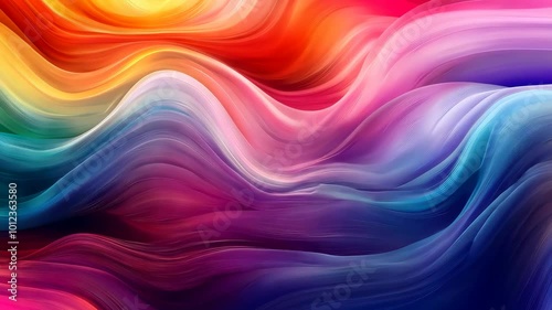 Wallpaper Mural Colorful abstract wave pattern, vibrant gradient hues. Modern art and creativity concept Torontodigital.ca