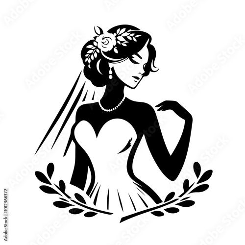 Woman dressed as a bride