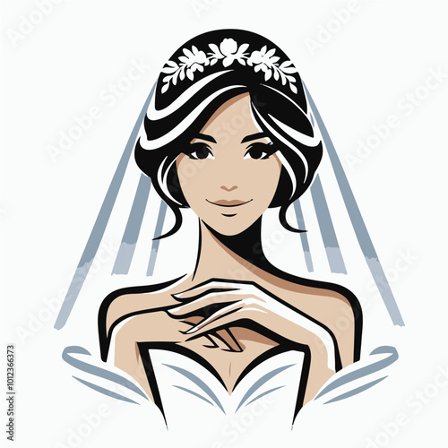 Woman dressed as a bride