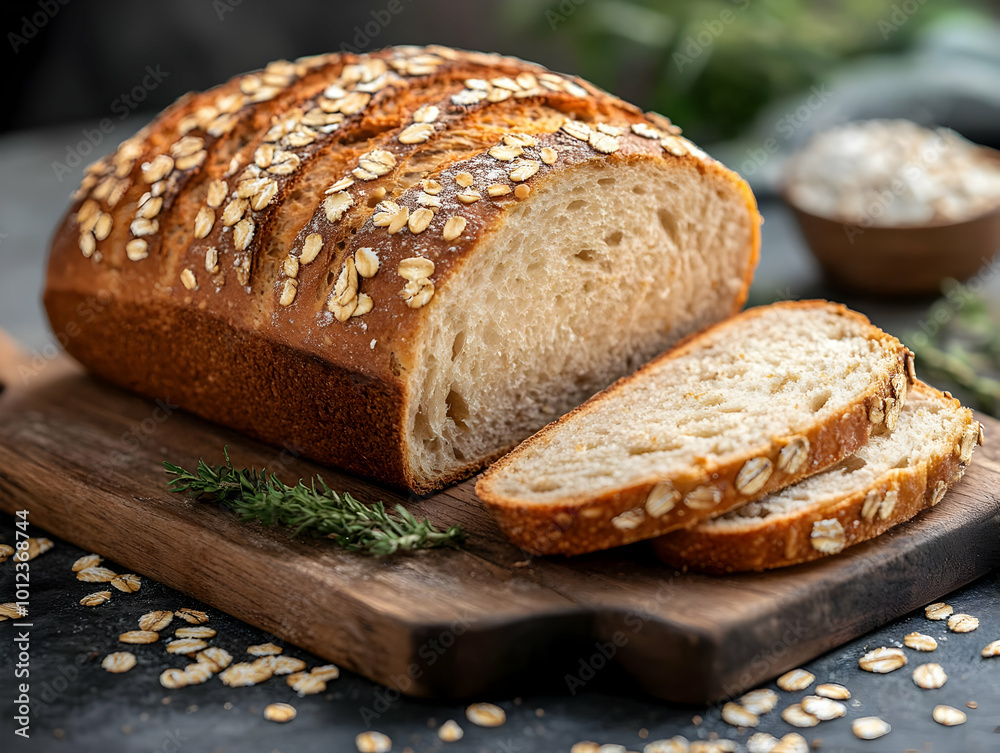 Freshly Baked Oatmeal Bread - Photo Freshly Baked Oatmeal Bread - Photo