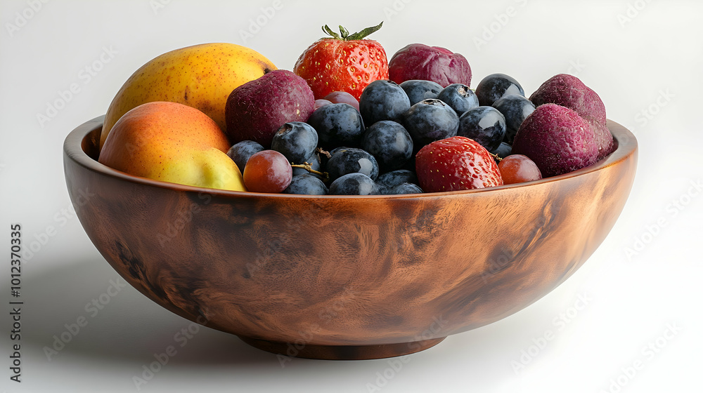 Photo of Fresh Summer Fruit Bowl: Grapes, Apples, and Plums Photo of Fresh Summer Fruit Bowl: Grapes, Apples, and Plums