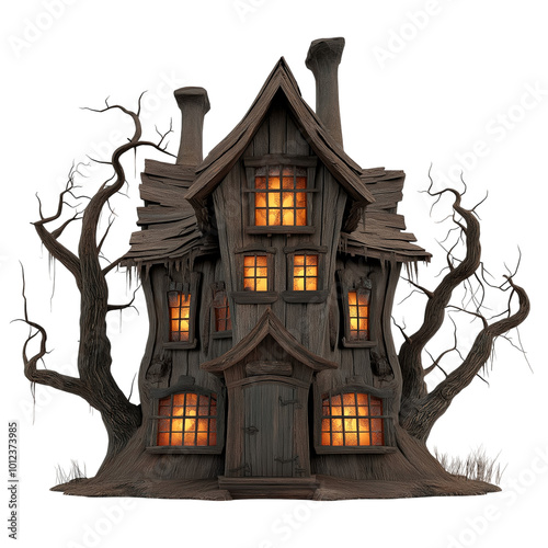 Haunted house 3d for halloween