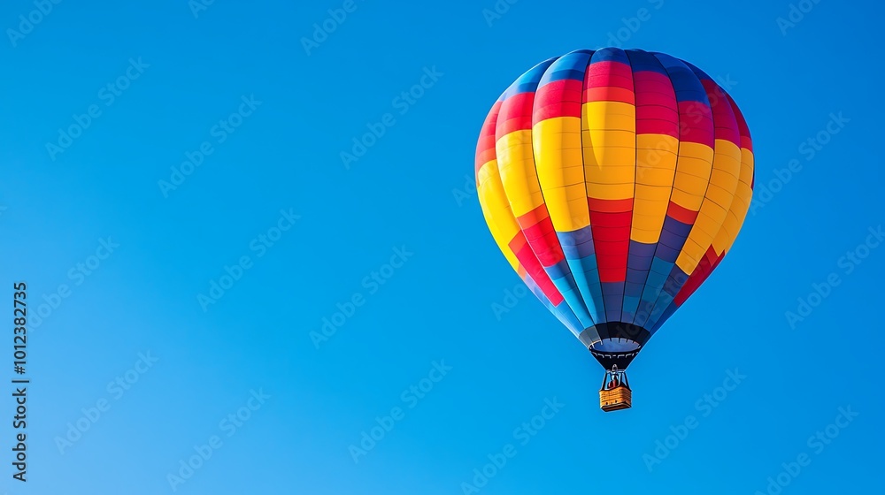 A vibrant, colorful hot air balloon festival with a clear area for text A vibrant, colorful hot air balloon festival with a clear area for text
