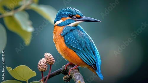 Vibrant Kingfisher Perched on a Branch